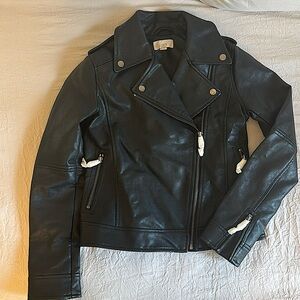 Loft Black Leather Jacket 0P